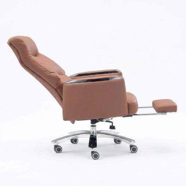Ghế giám đốc ngả lưng gác chân bọc da MFA2519