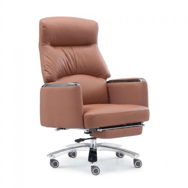 Ghế giám đốc ngả lưng gác chân bọc da MFA2519