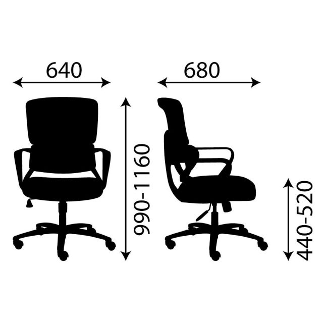 Ghế xoay lưng lưới nệm bọc vải AIRFLEX T-02
