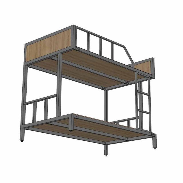 Giường 2 tầng 210x122x170cm khung sắt gỗ plywood GT028