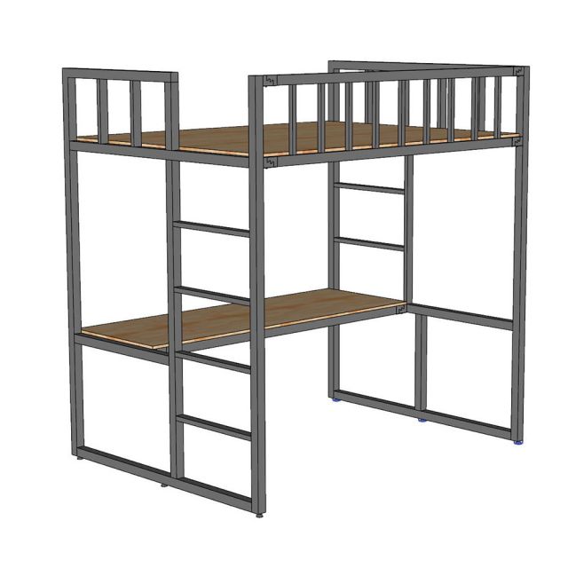 Giường tầng 160cm kết hợp bàn làm việc - GT023