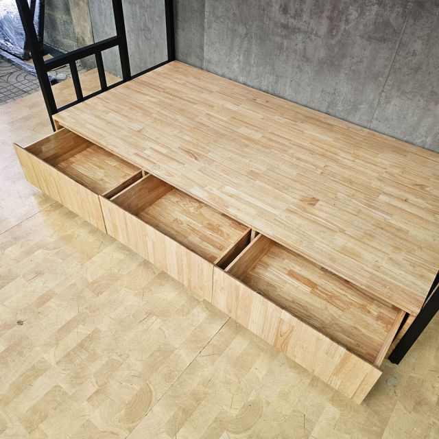 Giường tầng lắp ráp 106x216x160cm gỗ cao su GT022