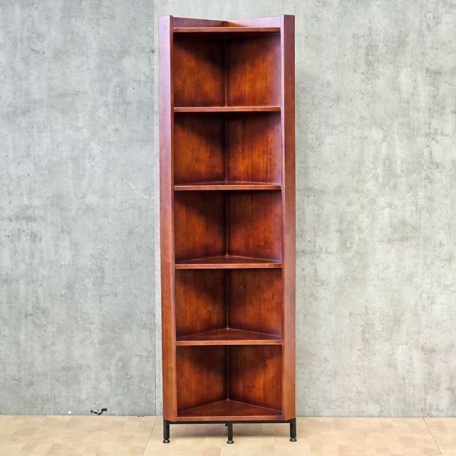 Kệ góc tường 40x40x180cm gỗ cao su KGT68062