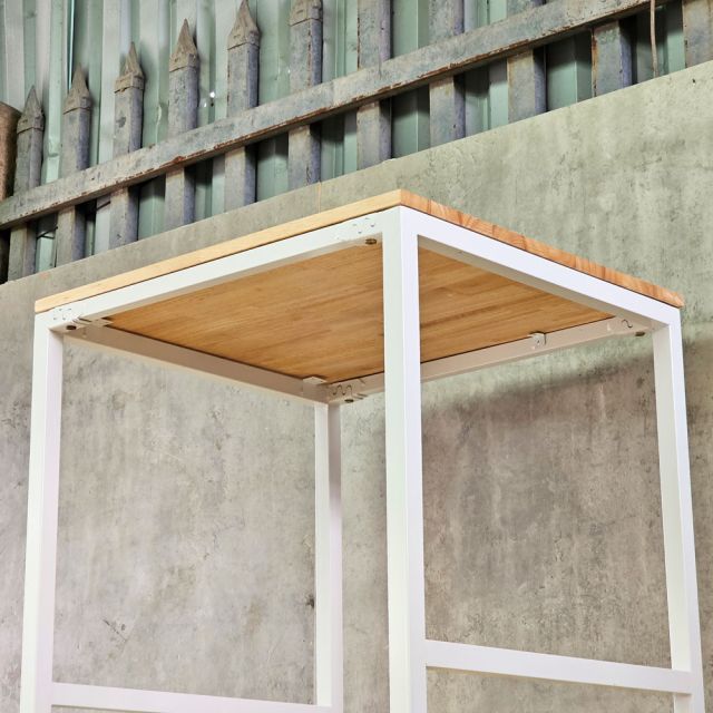 Kệ máy giặt máy sấy 94x62x204cm gỗ cao su khung sắt KMG68036