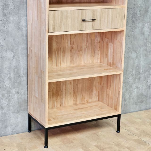 Kệ hồ sơ có ngăn kéo 70x35x195cm gỗ cao su THS68082