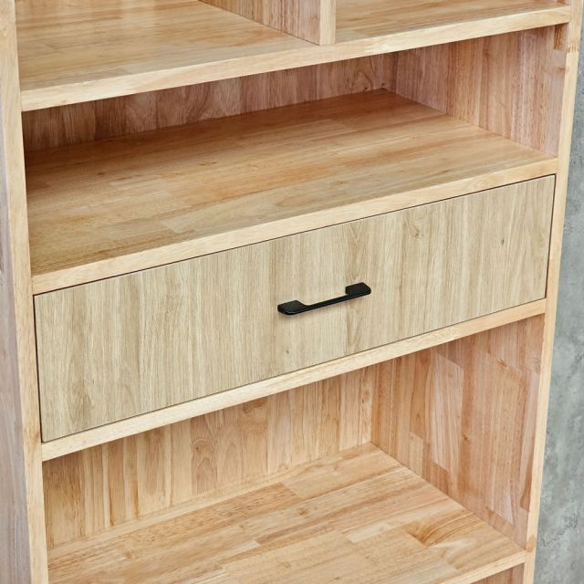 Kệ hồ sơ có ngăn kéo 70x35x195cm gỗ cao su THS68082