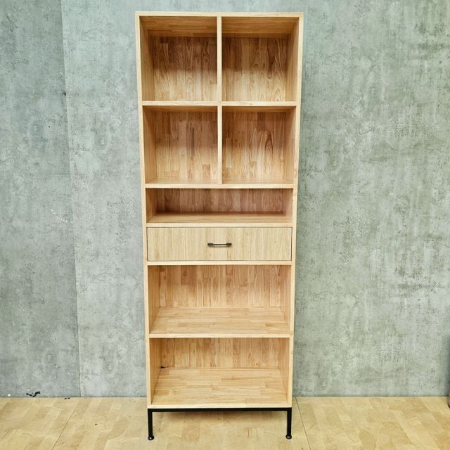 Kệ hồ sơ có ngăn kéo 70x35x195cm gỗ cao su THS68082