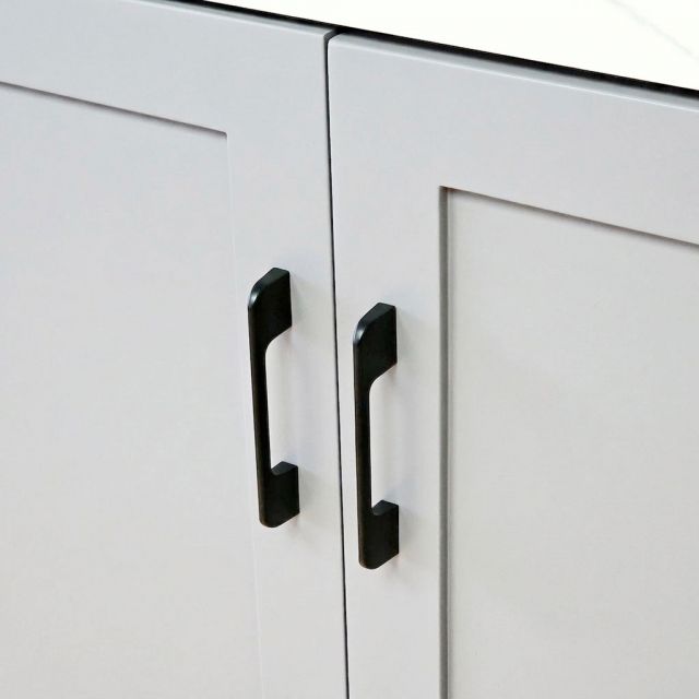Tủ bếp dưới 1m2 gỗ cao su cửa chạy viền TBD68009