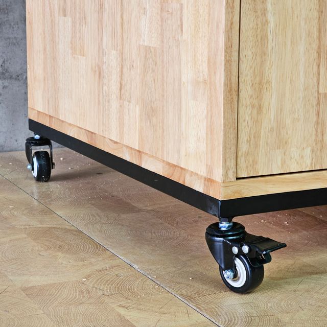 Quầy cafe di động 120x60x85cm gỗ cao su BLT68034