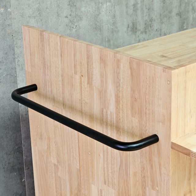 Quầy cafe di động 120x60x85cm gỗ cao su BLT68034