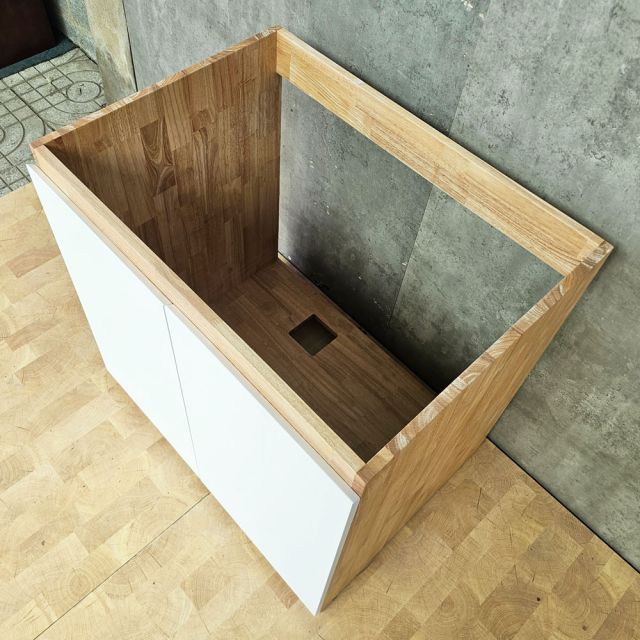 Module tủ bếp dưới  để bồn rửa 80x59x82cngỗ cao su MTBD017
