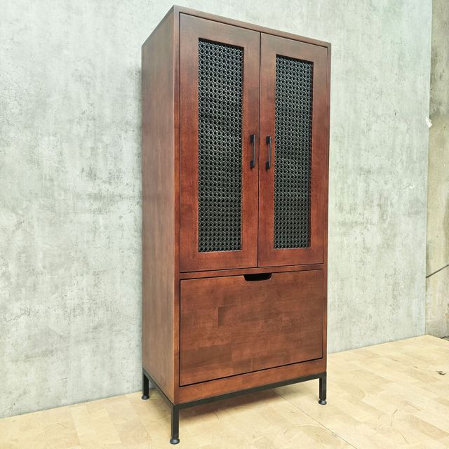 Tủ để giày 60x35x130cm gỗ cao su KG68128