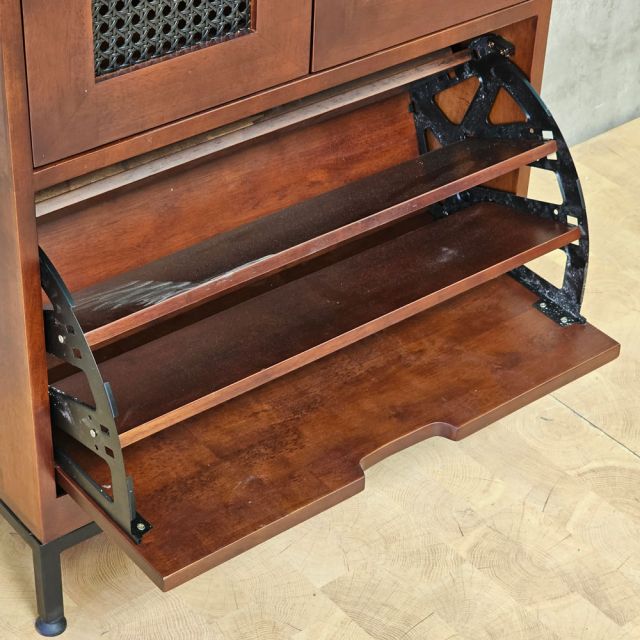 Tủ để giày 60x35x130cm gỗ cao su KG68128