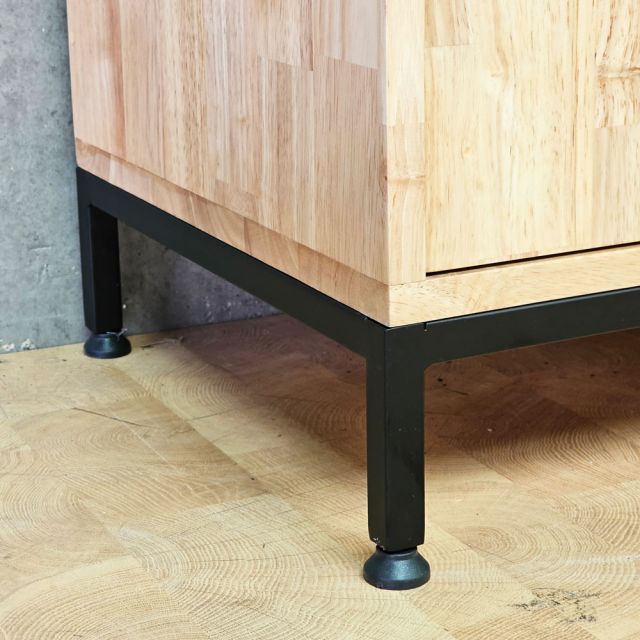 Tủ đựng thùng rác 80x40x95cm gỗ cao su TDR004