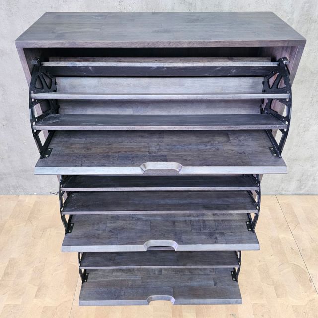 Tủ kệ dép cửa lật 3 ngăn gỗ cao su - KG68080
