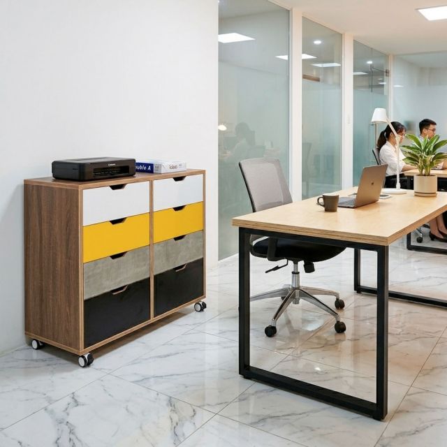 Tủ lưu trữ di động 80x40x77cm gỗ plywood TCN68102