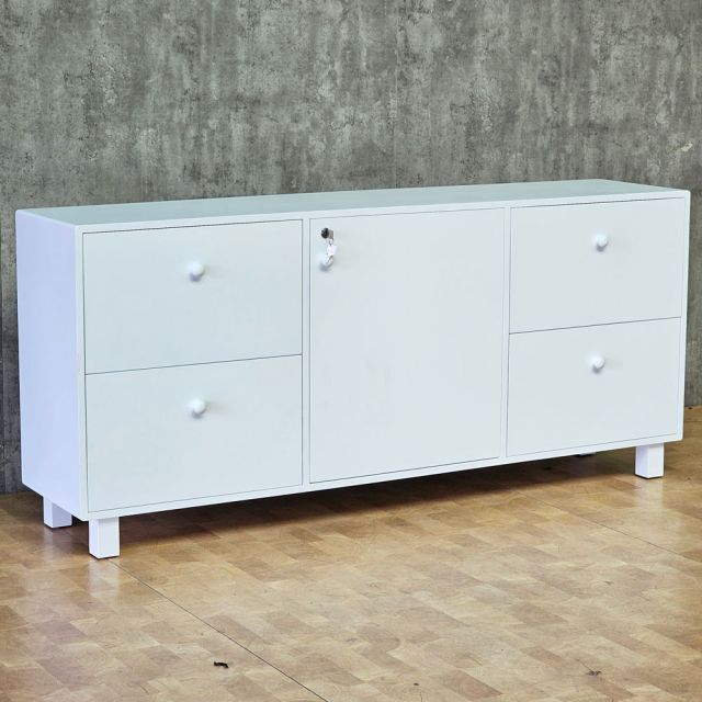 Tủ trang trí 180x40x80cm gỗ cao su KTB68281