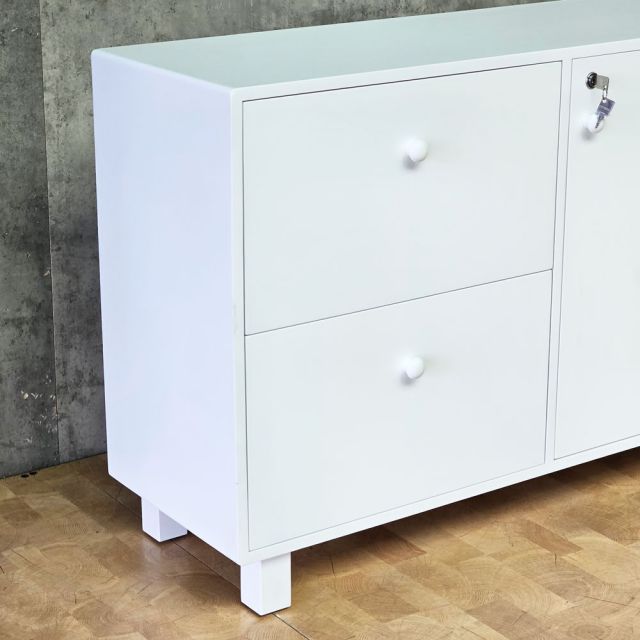 Tủ trang trí 180x40x80cm gỗ cao su KTB68281