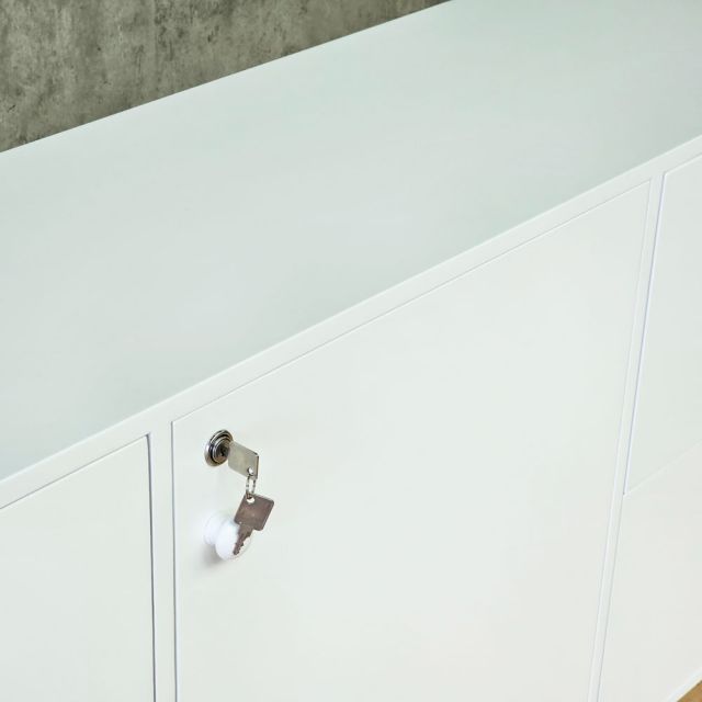 Tủ trang trí 180x40x80cm gỗ cao su KTB68281