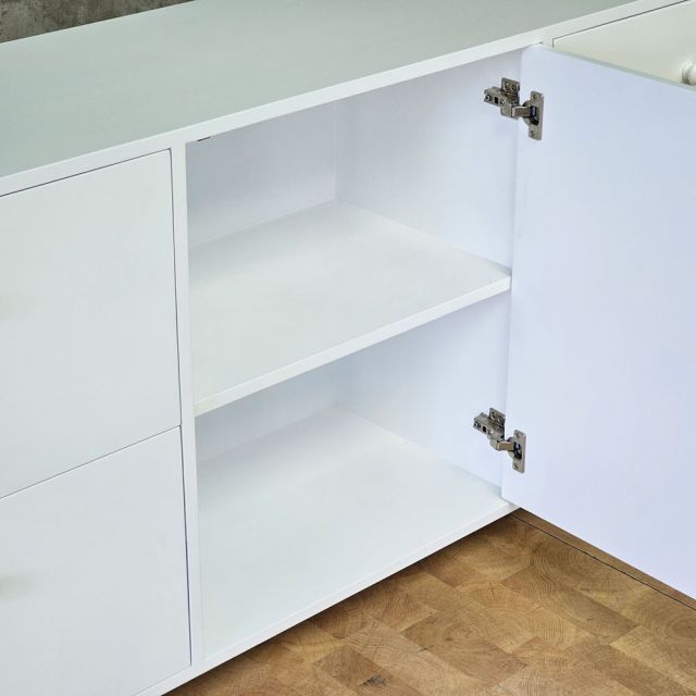 Tủ trang trí 180x40x80cm gỗ cao su KTB68281