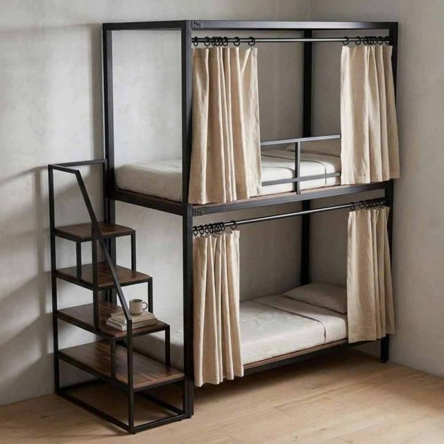 Sleepbox 2 tầng cho nệm 100x200cm gỗ plywood chân sắt GT029