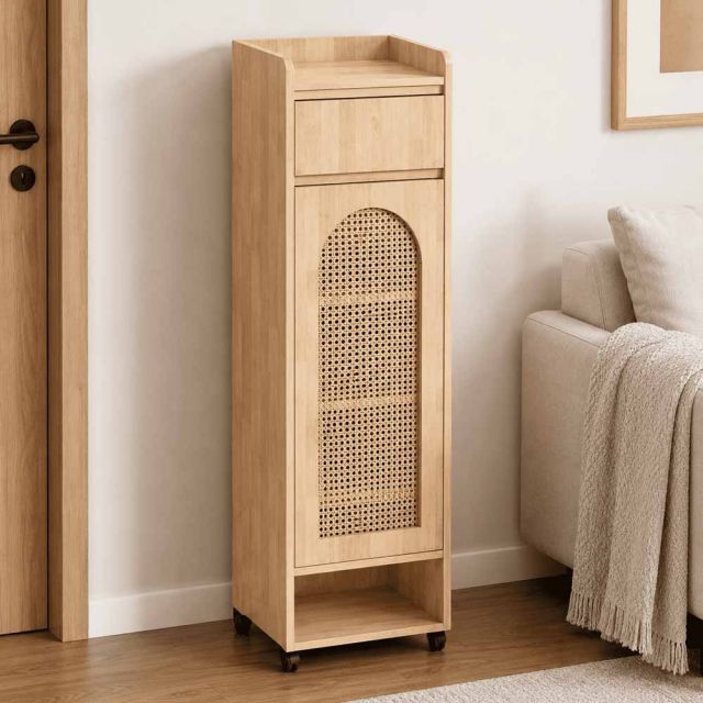 Tủ để giày 39x33x140cm gỗ cao su KG68129