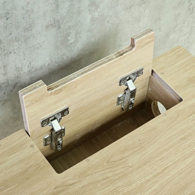 Bàn có hộp điện 110x60cm gỗ plywood hệ XConcept HBXC071