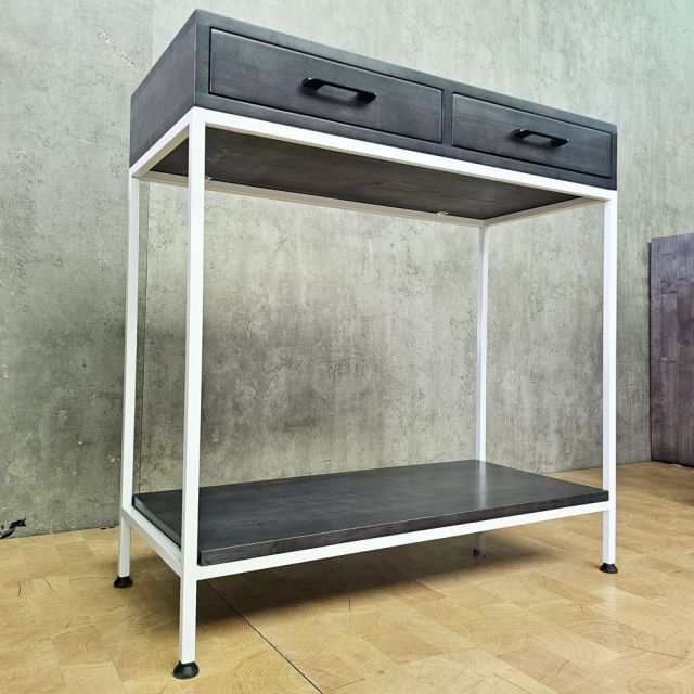 Bàn console trang trí mặt gỗ khung sắt CST038