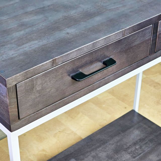 Bàn console trang trí mặt gỗ khung sắt CST038