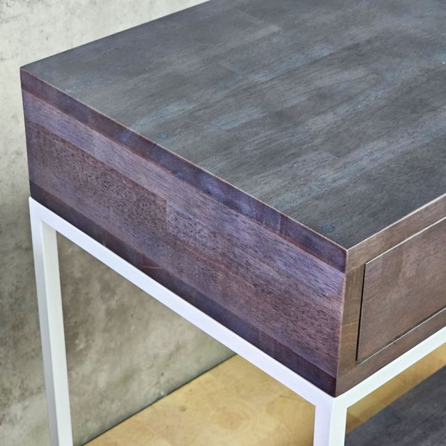 Bàn console trang trí mặt gỗ khung sắt CST038