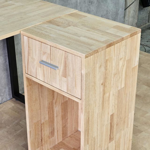 Bàn làm việc kết hợp kệ tủ 120x100cm hệ Rectang HBRT145