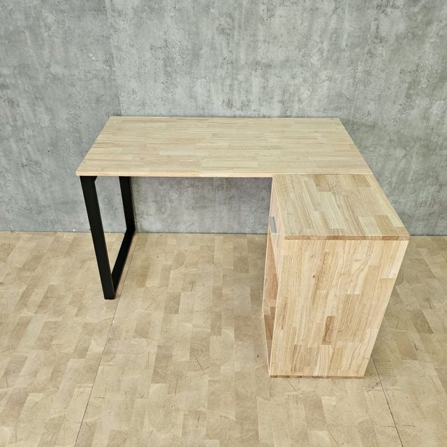 Bàn làm việc kết hợp kệ tủ 120x100cm hệ Rectang HBRT145