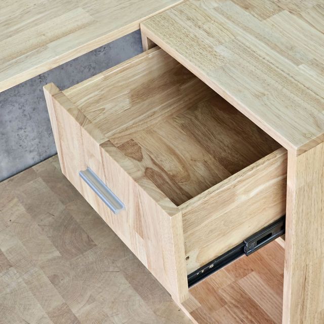 Bàn làm việc kết hợp kệ tủ 120x100cm hệ Rectang HBRT145