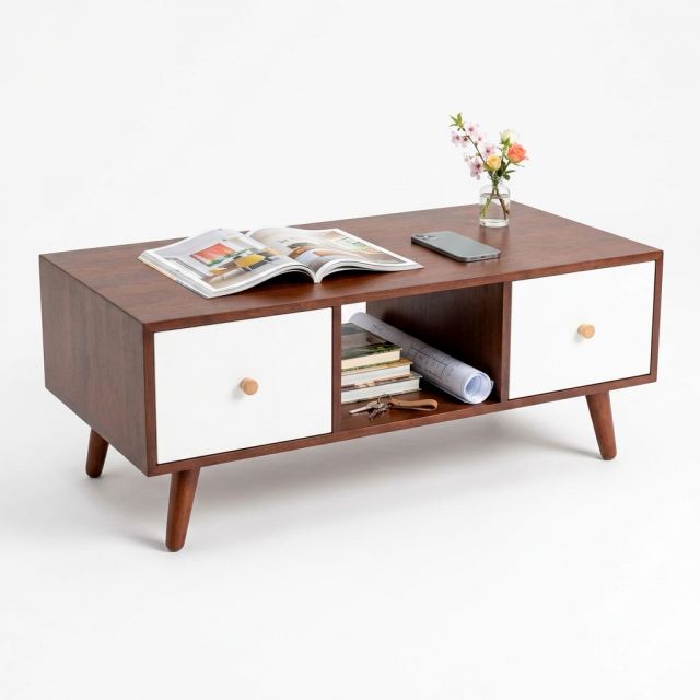 Bàn sofa MUNLO 100x50x40cm gỗ cao su TT68369