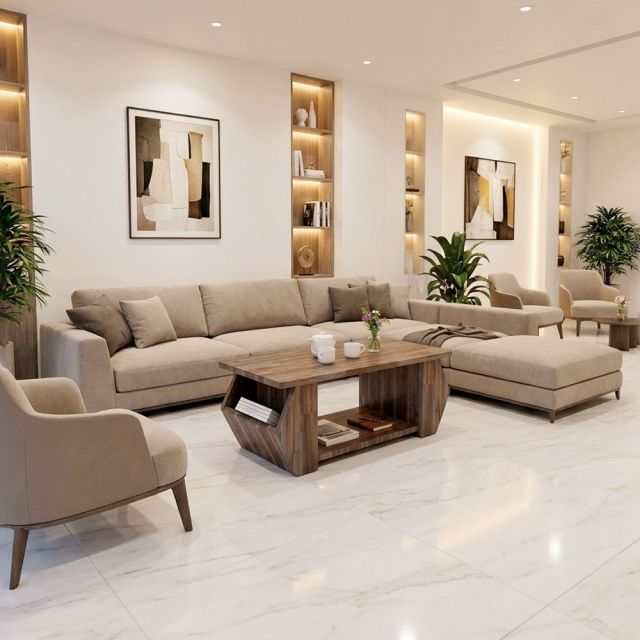 Bàn sofa chữ nhật 100x50x43cm gỗ tràm  TT68371