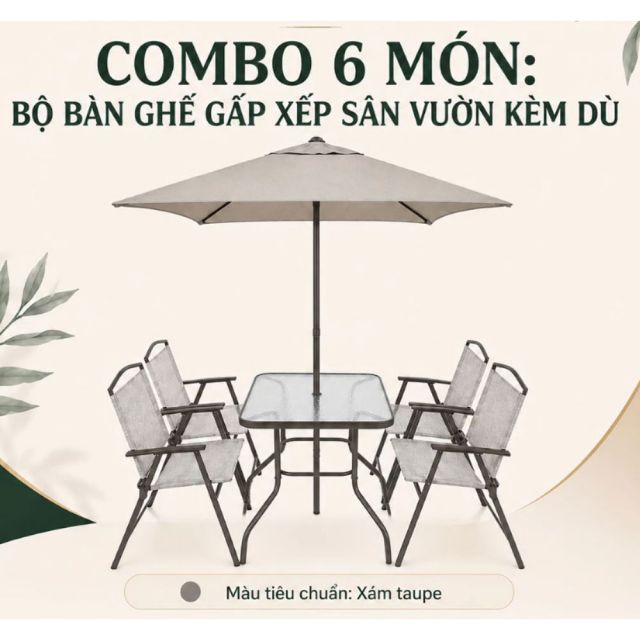 Bộ bàn ghế sân vườn 6 món - CBNT029