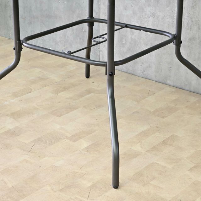 Bàn ngoài trời 86x86x70cm mặt kính chân sắt sơn tĩnh điện BNT027