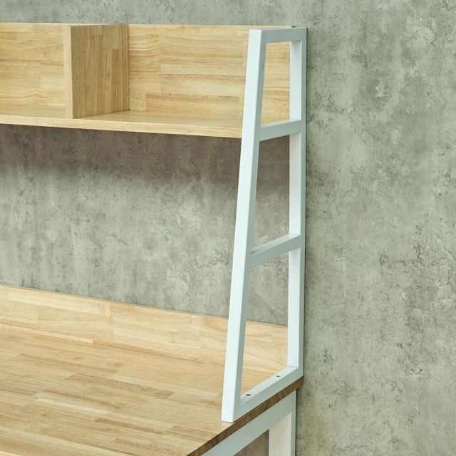 Bàn liền kệ sách 120x60x145cm gỗ cao su FD68020