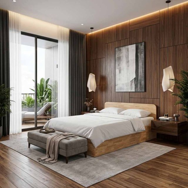 Giường ngủ cho nệm 160x200cm gỗ cao su có hộc kéo GN68080