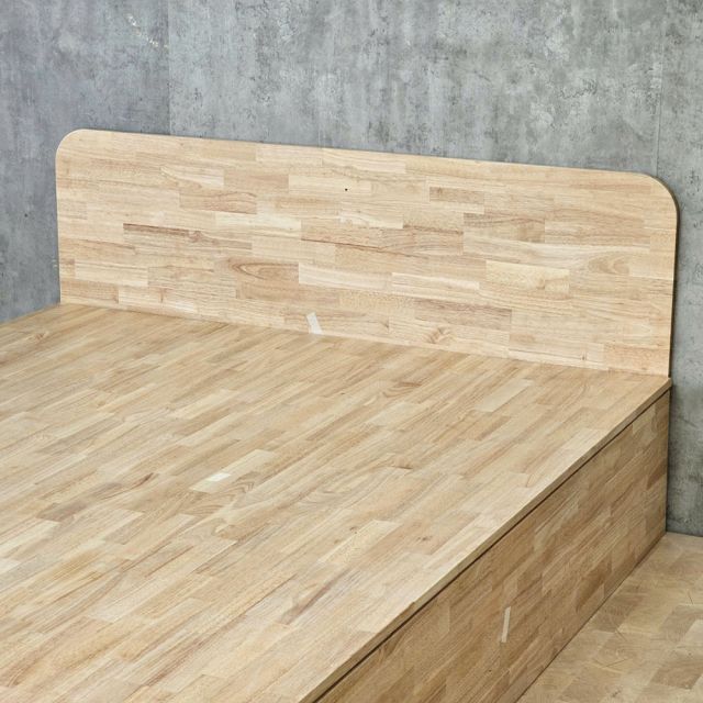 Giường ngủ cho nệm 160x200cm gỗ cao su có hộc kéo GN68080