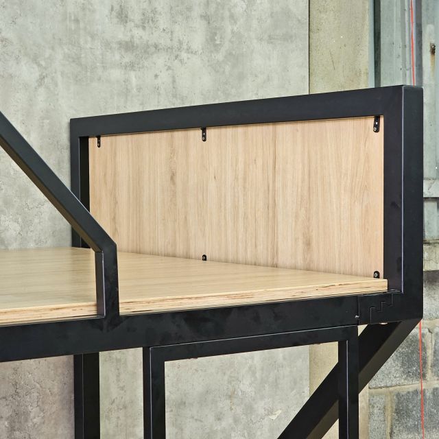 Giường 2 tầng nệm 120cm khung sắt gỗ plywood - GT027