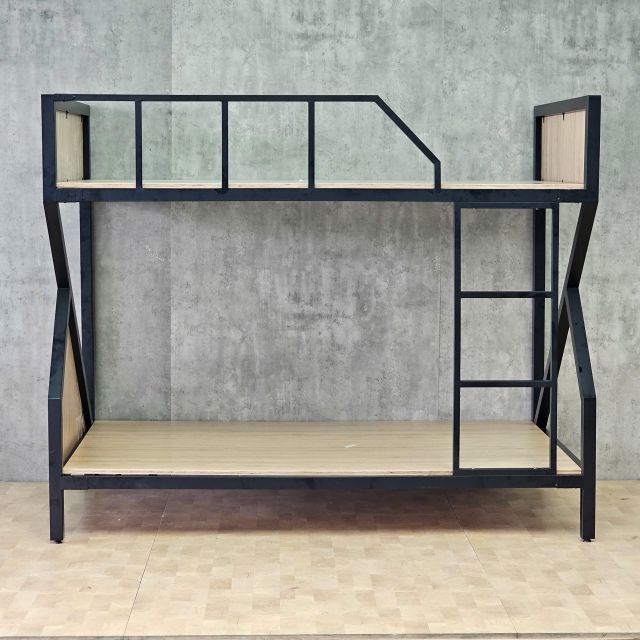 Giường 2 tầng nệm 120cm khung sắt gỗ plywood - GT027