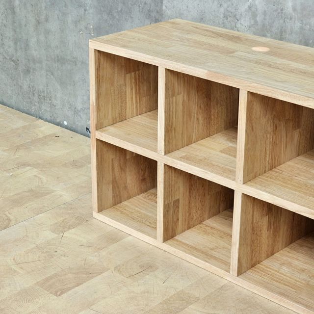 Kệ giày ô vuông 10 ngăn 110x30x45cm gỗ cao su KG68088