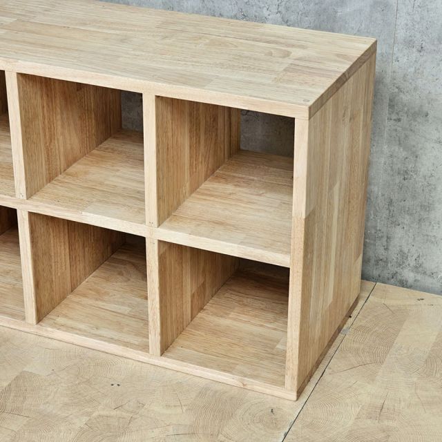 Kệ giày ô vuông 10 ngăn 110x30x45cm gỗ cao su KG68088