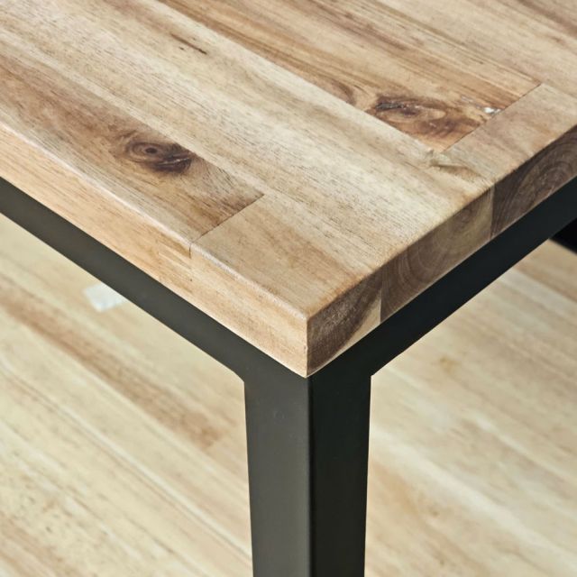 Kệ bếp di động 3 tầng 80x50x86cm gỗ tự nhiên khung sắt KB68106