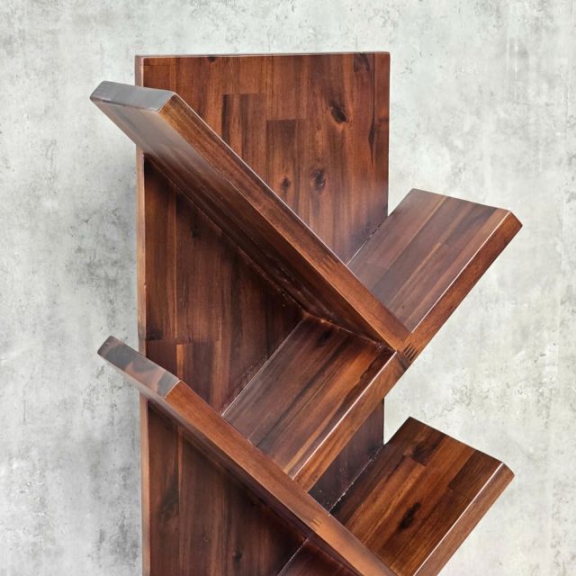 Kệ sách trang trí hình nhánh cây bằng gỗ tràm KS68045