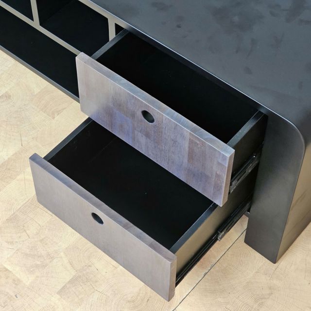 Kệ tivi WOONI 160x35x45cm gỗ cao su KTV68142