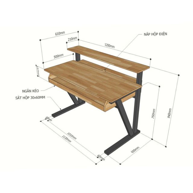 Bàn phòng thu StudioDesk nhỏ