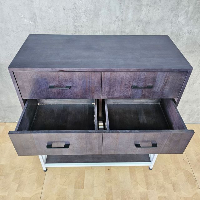 Bàn console 4 ngăn tủ 90x40x100cm gỗ cao su CST109