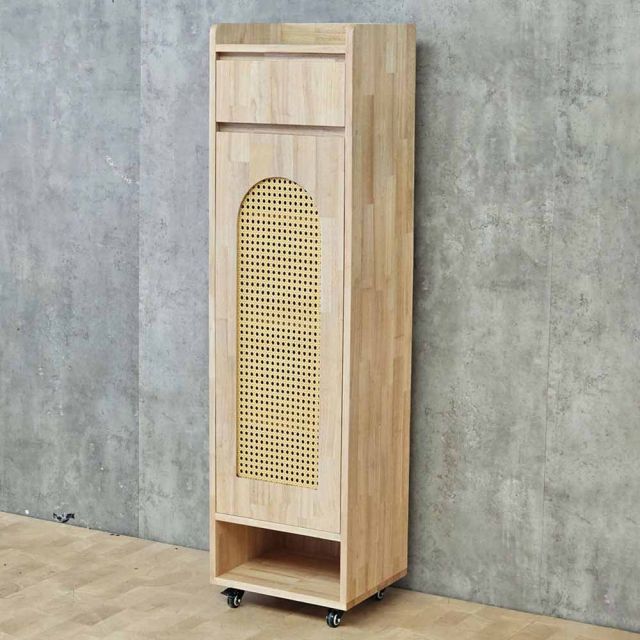 Tủ để giày 39x33x140cm gỗ cao su KG68129